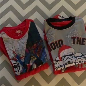 2 pair boys Pajama sets.